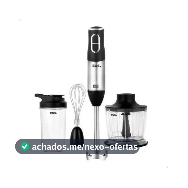Mixer EOS EMX02 aço inoxidável e preto 60 Hz 600W