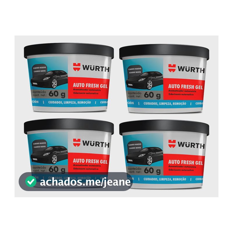 Cheirinho Carro Aromatizante Odorizador Automotivo Wurth 60g