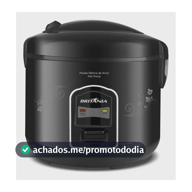 Panela De Arroz Britânia Pa5 Prime Preta