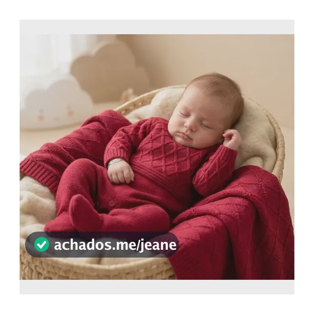 Macacão Bebe Saída Maternidade Trico Enxoval Unissex E Manta Vermelho Rn