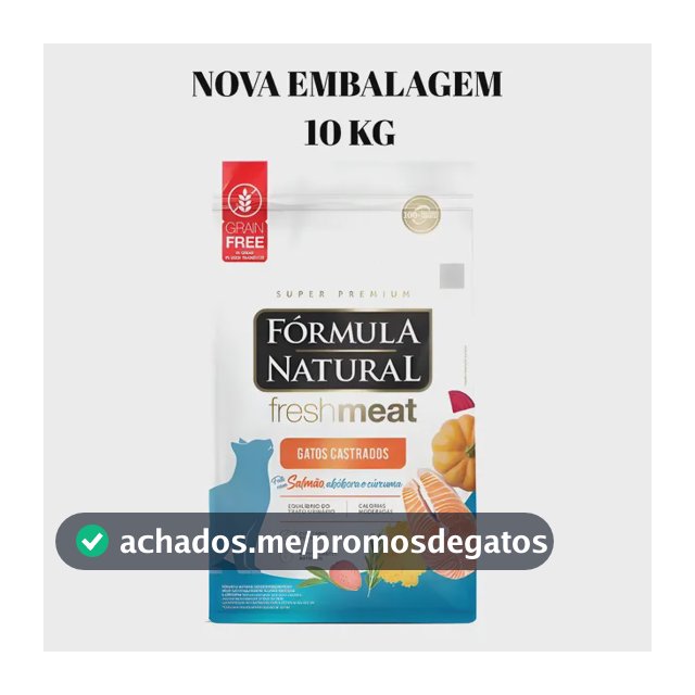Fórmula Natural Fresh Meat Gatos Castrados Salmão 10,1 Kg