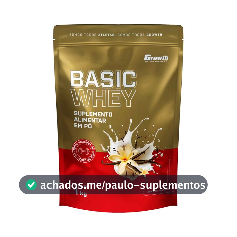 Basic Whey 1kg Growth Supplements Baunilha