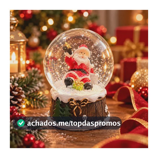 Globo De Neve Natalino Papai Noel Enfeite Natal Decoração