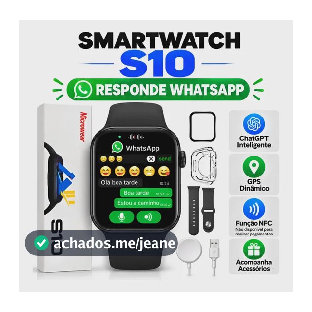Relógio Microwear S10 Série 11 47mm Amoled Gps Nfc