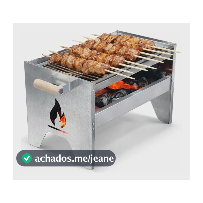 Churrasqueira Portátil De Aço Galvanizado Leve Compacta Galvanizado