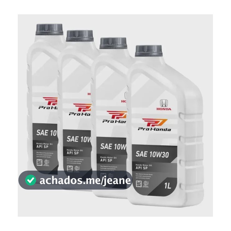 Kit 4 Óleo de Motor Pro Honda Mineral 10w-30 Fit Crv City Accord 4L