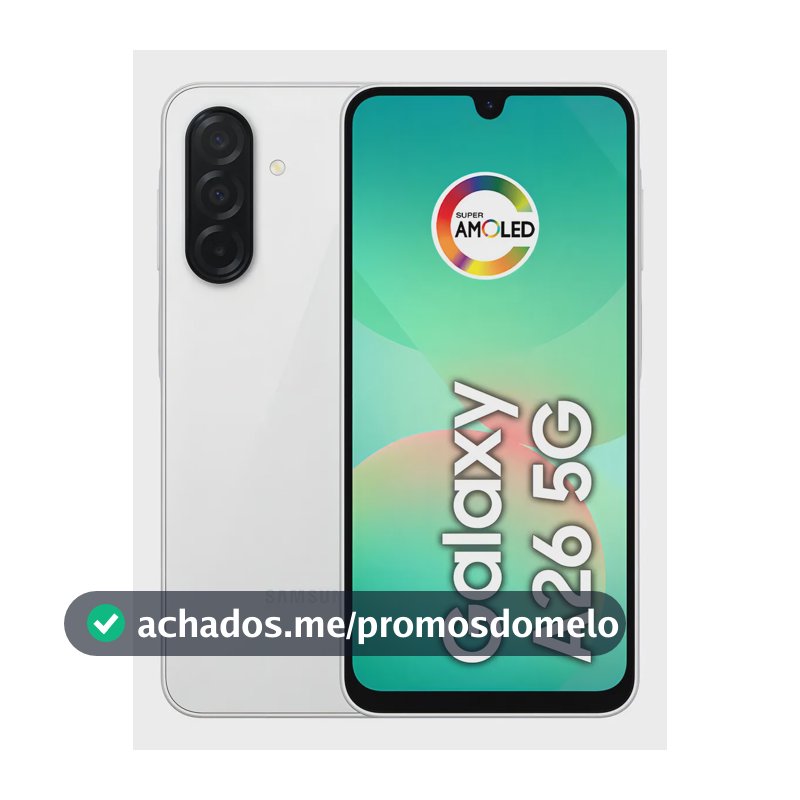Celular Samsung Galaxy A26 5g 256gb, 8gb Ram, Câmera De 50mp, Ip67, Tela Super Amoled 6.7 , Nfc - Branco