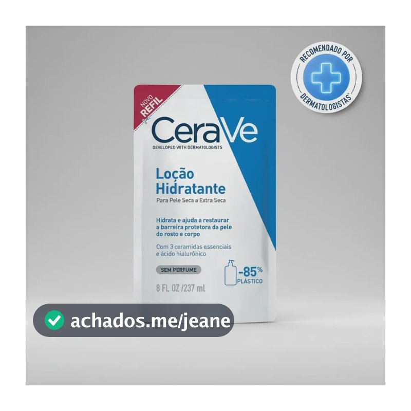 Loção Hidratante Para Pele Seca A Extra Seca Refil 237ml Cerave Sem Fragrância