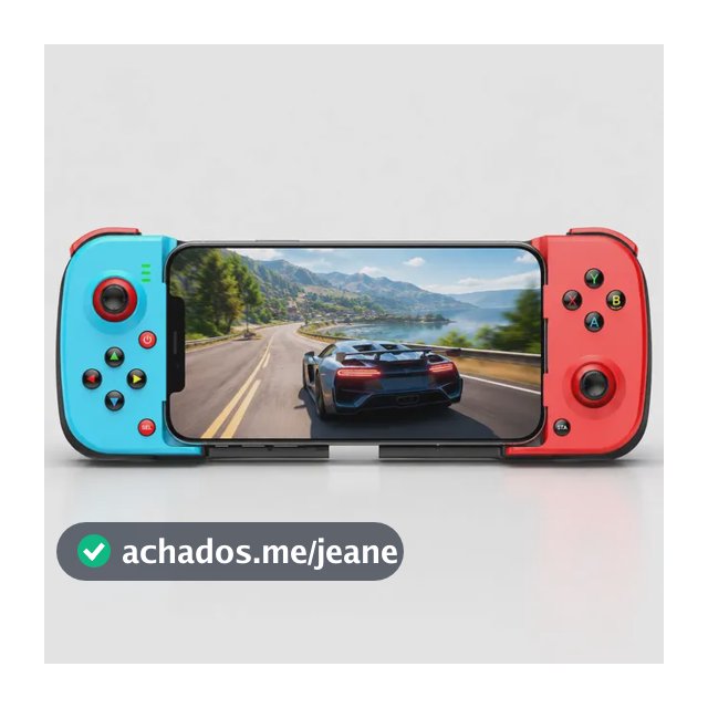 Controle Gamepad Sem Fio D3 Retrátil Para Celular Gamer Vermelho