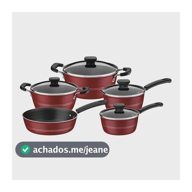 Jogo De Panelas Sicília 5 Peças Vermelho Tramontina