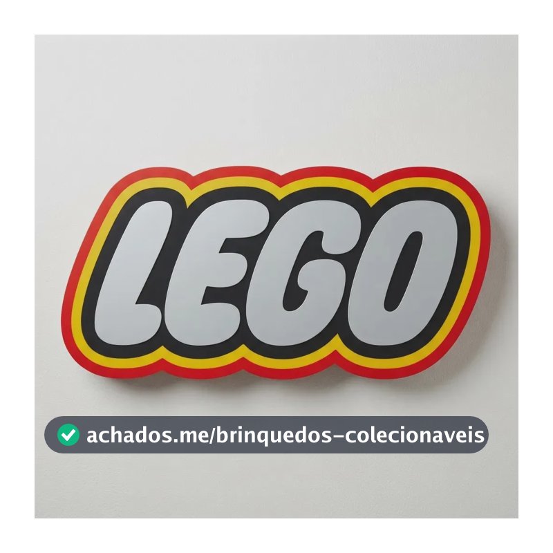 Placa Decorativa Lego - Decoração De Mesa, Setup, Quarto 16cm