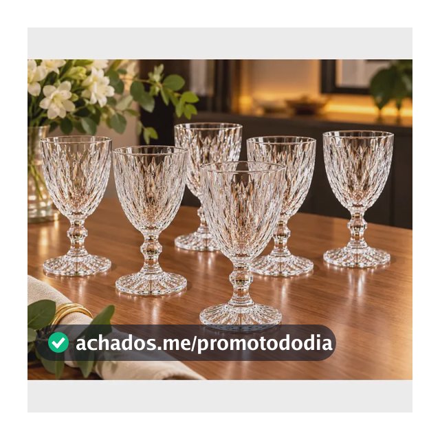 Conjunto 6 Taças Diamond Gamma 340ml Transparente