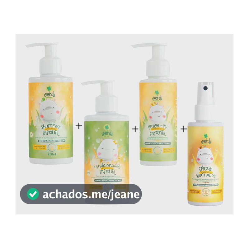 Kit Shampoo + Condicionador + Leave-in + Iluminador - Verdi