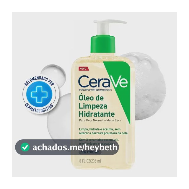 Óleo de Limpeza Facial Hidratante Para Pele Seca e Atópica CeraVe 236ml