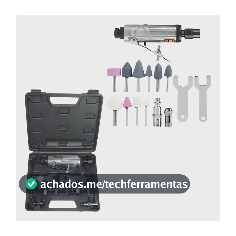 Micro Retífica Pneumática Starfer 1/4 16 Peças Corte, Polimento, retífica, Lixamento 9288058