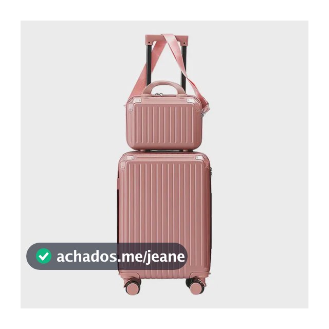 Mala De 10kg Blogueirinha Bordo Com Frasqueira Promoção Rosa 2 Listras