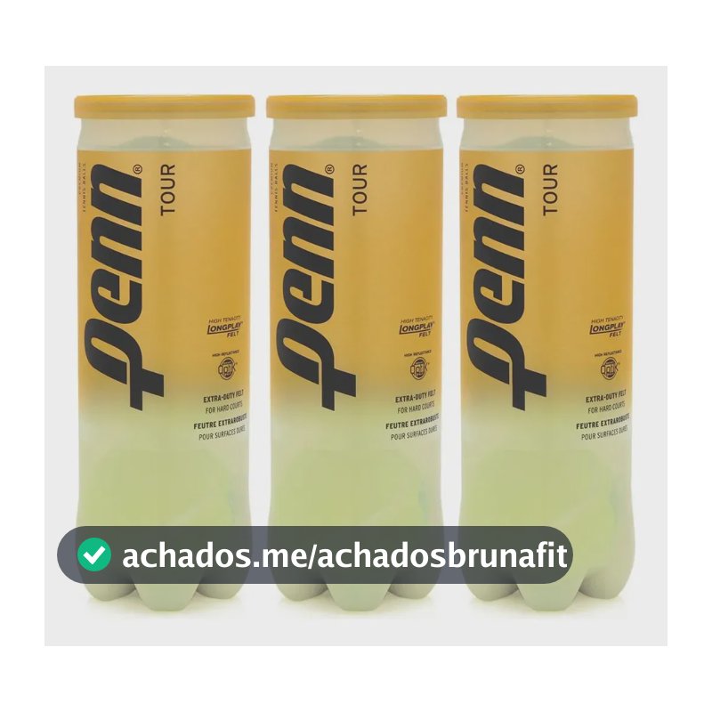 Bola De Tênis Penn Tour Premium Extra Duty Pack Com 3 Tubos