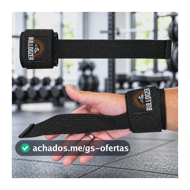Strap Com Munhequeira Musculação Velcro Ajustável Grip Par