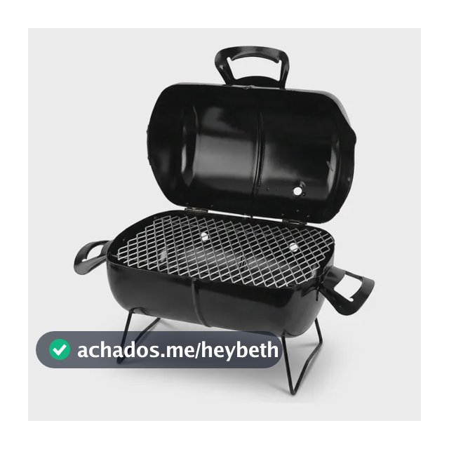 Churrasqueira Bafinho Tambor Portátil Com Grelha Churrassco Preto