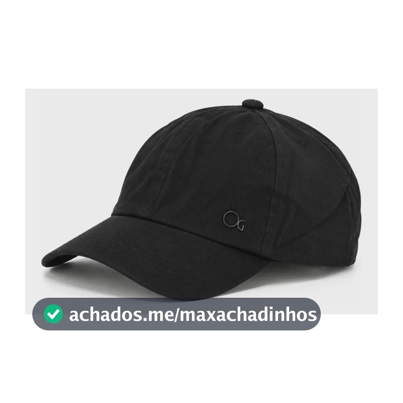 Boné Ogochi Básico Algodão Aba Curva Masculino Premium Preto Único Liso