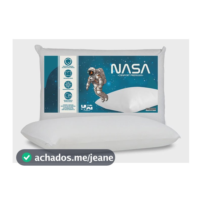 Travesseiro Hug Nasa Viscoelástico Antialérgico