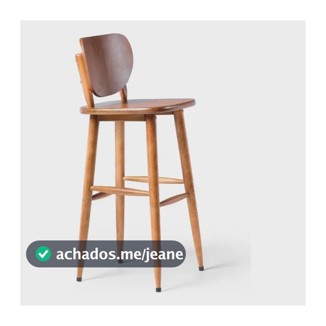 Banqueta Alta Para Cozinha Madeira Maciça Encosto 73cm Tambo