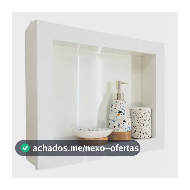 Nicho Porcelanato Banheiro Sobrepor Branco 35x45x9 Branco