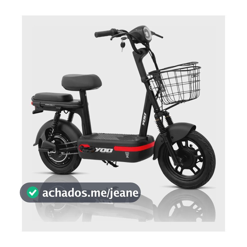 Bicicleta Elétrica Yoo Mobility Y-200 350w Farol Led Scooter Cor Vermelho