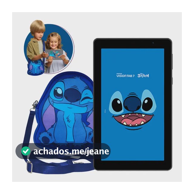 Tablet Positivo Vision Tab 7 Stitch, 64 Gb, 3 Gb Ram, Tela 7  Ips, Android 14 Go, Com Capa E Mochila Preto
