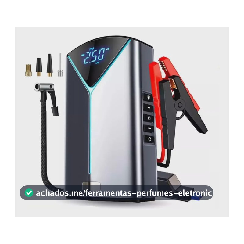 Auxiliar De Partida Portátil P/ Carros Motos C/ Compressor
