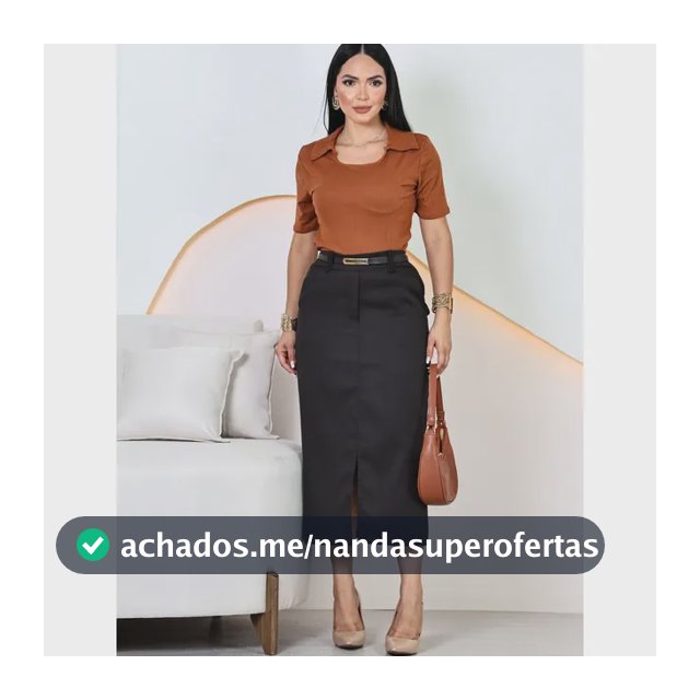 Saia Midi Evangélica Alfaiataria Com Cinto Elegante