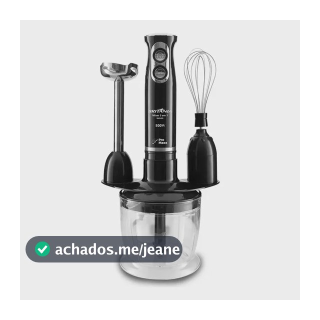 Mixer Bmx400p 3 Em 1 500w Cor Preto Britânia 110v Preto