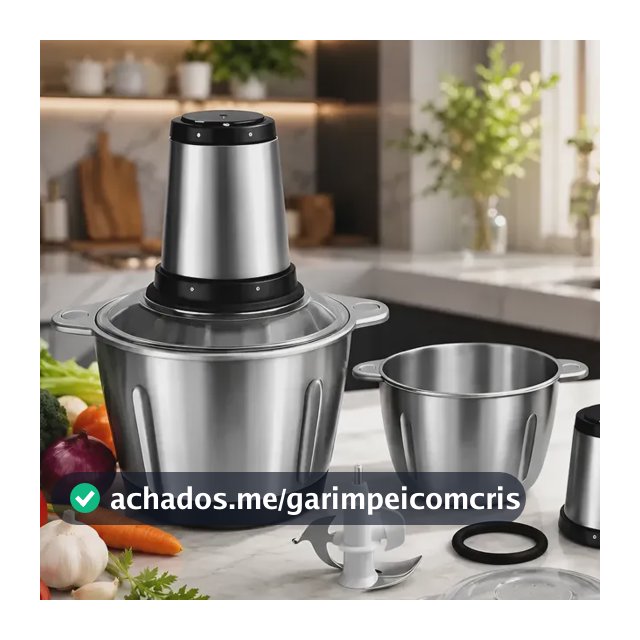 Multiprocessador Moedor Alimentos Elétrico Triturador 1200w Prateado 127v