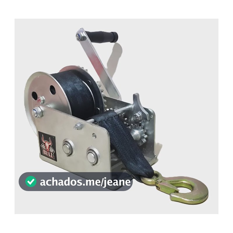 Guincho Manual BULL 2500lbs 1134 Kg Aço Galvanizado 10 M Barcos Lanchas