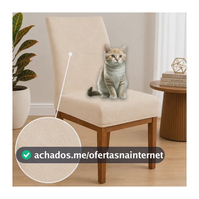 Kit 6 Capa Para Cadeira De Jantar Anti Gato Matelada Luxo