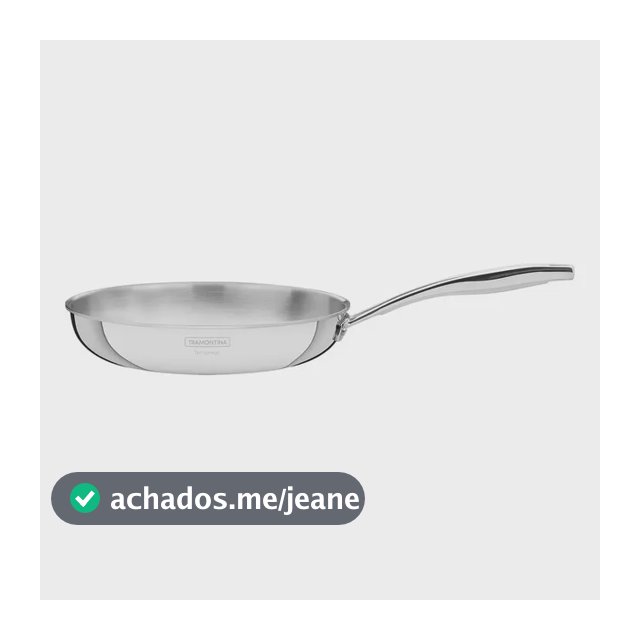 Frigideira Tramontina Grano 62155260 em Aço Inox com Corpo Triplo e Cabo 26 cm 2,2 Litros Prata