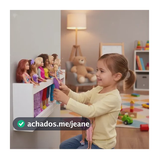 1 Prateleira Para Bonecas Barbie Brinquedos Com Barra No Pé