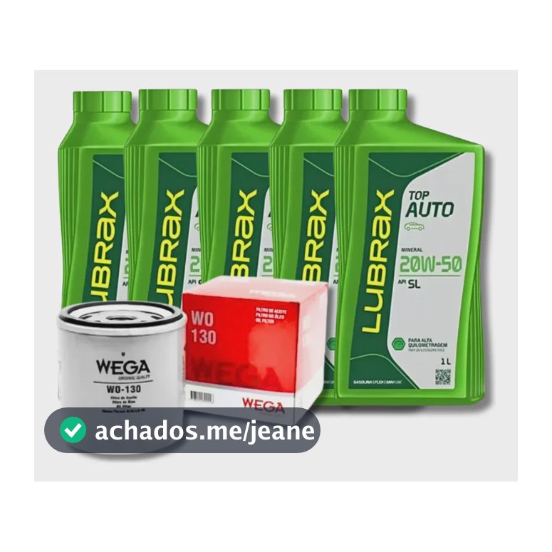 Kit Troca De Óleo Lubrax 20w50+ Filtro Astra Vectra 2.0 2.2