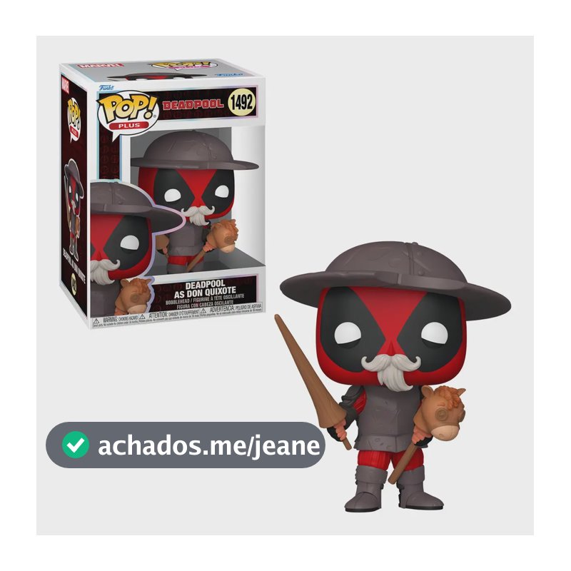 Boneco Funko Pop! Deadpool Literaruta Clássica - Don Quixote