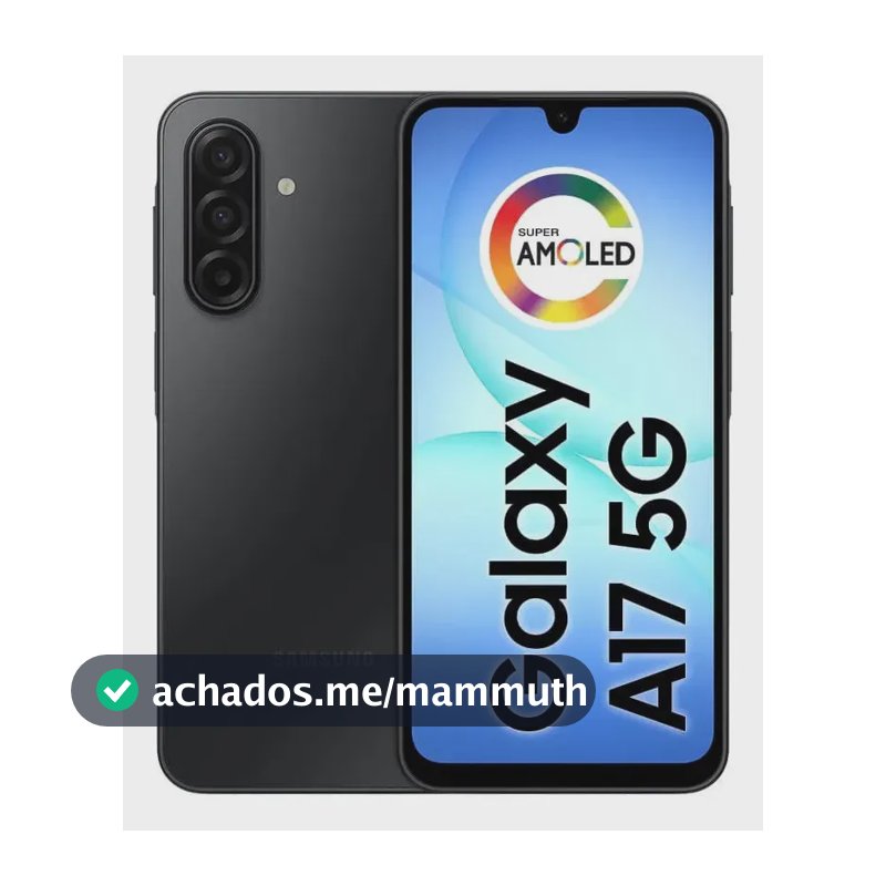 Celular Samsung Galaxy A17 5G Com IA, 128gb, 4gb Ram, Câm De 50mp, Tela De 6.7", Nfc, Ip54 - Preto