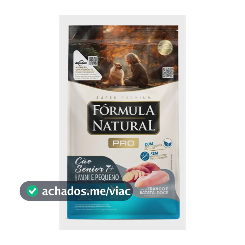 Fórmula Natural Super Premium Pro Cão Sênior Portes Mini e Pequeno Sabor Frango e Batata-Doce 10,1 kg