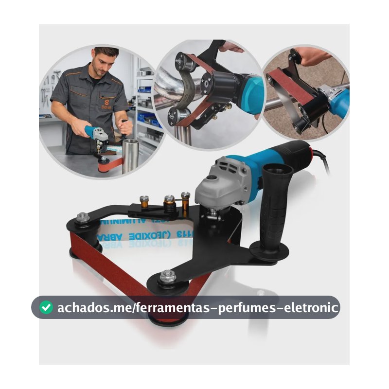 Kit 5 Lixas + Adaptador Cinta 740x40mm  M10 M14 Conversor