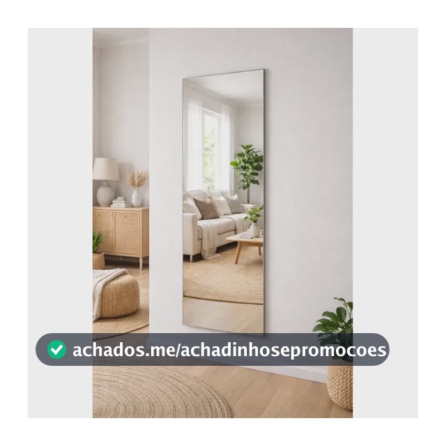 Espelho Rocco Corpo Inteiro Organico 90x40 Pinterest Grande Retangular - Suporte