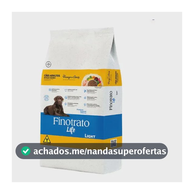 Ração Seca Cão Adulto Finotrato Life Frango e Arroz 15kg