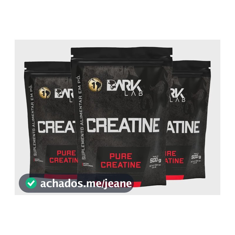 3x Creatina Monohidratada Pura 500g Dark Lab Unidade