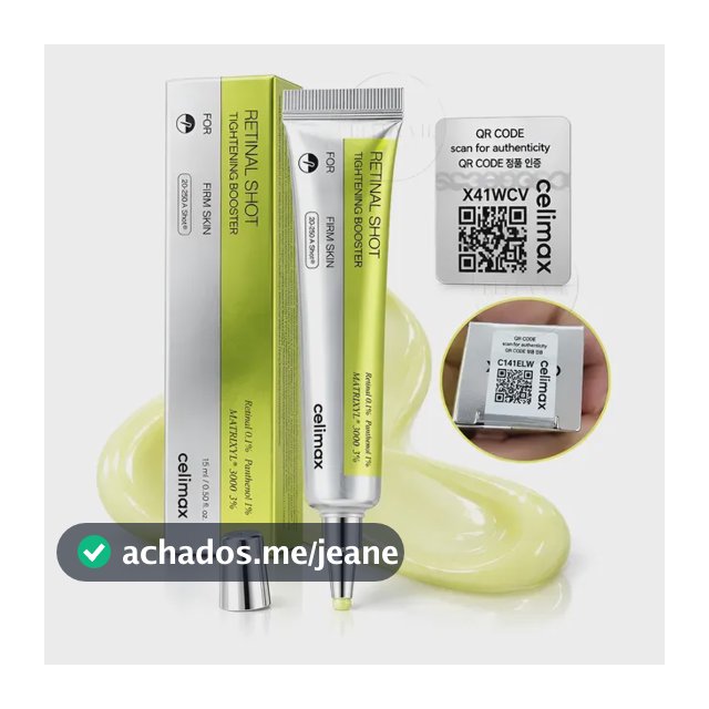 Creme Facial Retinal Shot 0.1% Korean Anti Idade Rugas Verde