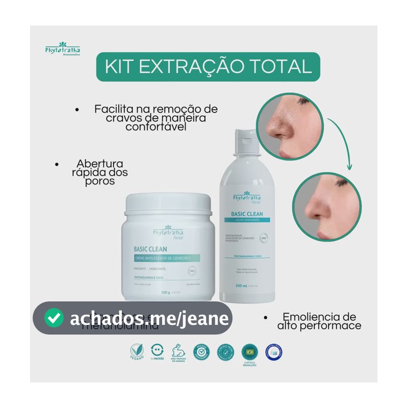 Kit Extração  De Cravos Sem Dor - Phytotratha