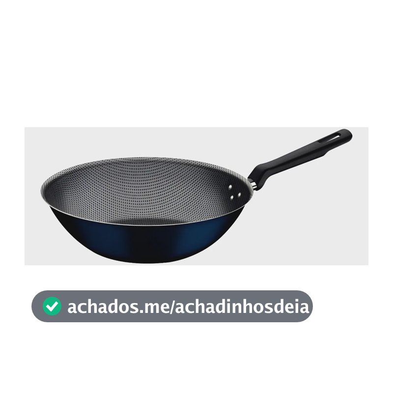 Frigideira Wok Grande Antiaderente Tramontina Funda Cozinha Cor Azul