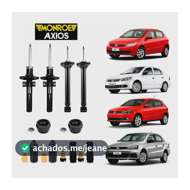 Kit Suspensão Completa Monroe Gol Voyage G5 G6 G7 2008 2018.