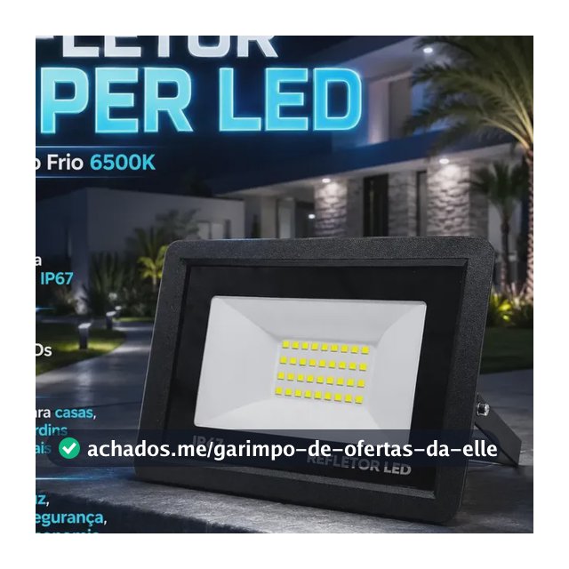 Kit 5 Refletores LED 100W IP67 à Prova D'Água 6500K Branco Frio Bivolt